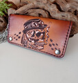 Biker Portemonnaie mit Kette - Geldbörse mit Totenkopf - Trucker Wallet