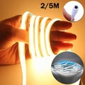 2m 5m 12V 24V COB LED Streifen Stripe Band Warmweiss Kaltweiss Keine Lichtpunkt