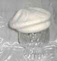 Mütze Barett Baske Strick Wollweiß 70 % Angora, 20 % Wolle Neu