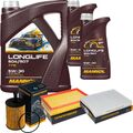 Inspektionspaket MANNOL Longlife 5W-30 7L für VW Transporter V Bus 1.9 2.5 TDI