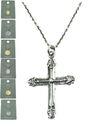 Damen Sterlingsilber Halskette Anhänger Plattiert Jesus Kreuz Kette Schmuck Neu