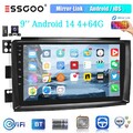 Für Smart Fortwo 451 2005-10 9" 4+64GB Autoradio DAB+ Android 14 GPS Carplay RDS