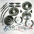 Bremsscheiben Set vorne Bremstrommel Kit hinten 4 Bremsschläuche für VW Scirocco