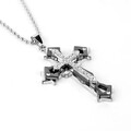 Halskette Herren Damen Kreuz Jesus Gold Silber Halskette Frauen Männer Diamanten