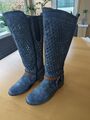 Jenny Damen Stiefel Weitschaftstiefel Größe 39 Blau