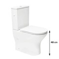 Stand-Kombi-WC erhöhtes Stand WC Sitzfläche 48cm Softclose WC-Sitz spülrandlos 