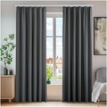 Thermovorhang, Gardinen, Verdunkelung, Blackout, 160x140 cm, 2er Set, grau