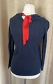 TOMMY HILFIGER Feinstrick Pullover blau mit rote Schleife Größe M 38/40