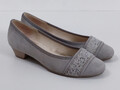 Gabor schöne Pumps Slipper Gr.40 (UK 6,5) Echtleder grau Top!