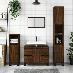 Badmöbel Set Hochschrank Badschrank Unterschrank Badezimmerschrank Badregal