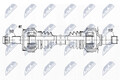 NTY Antriebswelle NPW-ME-138 für MERCEDES KLASSE W204 Model S204 C204 180 204