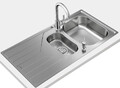 Teka Spüle Universo Küchenspüle KOMPLETT SET, Seifenspender + Armatur Spülbecken