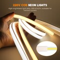 220V Neon COB LED Strip Streifen RGB Flex Schlauch diffus Lichtband Dimmbar IP67