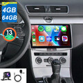 4+64GB Android 13 Autoradio GPS CarPlay für VW Passat B6 B7 CC Magotan 2011-2015