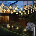 30/50/60 LED Solar Lichterkette Kugel Beleuchtung Garten Party Innen Außen DHL