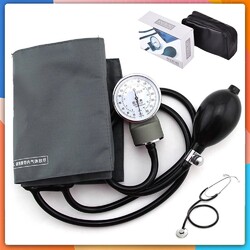 Manuelles Aneroid Oberarm Blutdruckmessgerät mit Doppelkopf Stethoskop Blutdruck