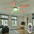 Deckenlampe Deckenventilator Zugschalter Vor-Rücklauf Fernbedienung LED E14 RGB