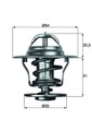 MAHLE TX 13 80D Thermostat, Kühlmittel für AUDI FORD OPEL PORSCHE SEAT VW Kühlun