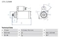 Starter Anlasser Bosch für Nissan Almera II Limo Tino 2001 - 2007 0986023540