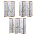 Raumteiler Trennwand Paravent Holz Massiv Sichtschutz Shoji Bambus Homestyle4u