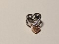 Pandora Bicolor Offen gearbeitetes Unendlichkeits-Herz Charm Sterling-Silber, 14