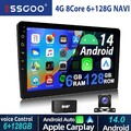 6+128G DAB+ Autoradio Android 14 Carplay 2 DIN GPS NAVI SWC Bluetooth SWC Kamera
