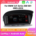 8,8" 4+64GB Autoradio Android Carplay GPS NAVI BT für BMW 3/5er E60 E61 E90 CCC