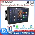 CarPlay 10" 2+32G Android 15 Autoradio für Dodge Jeep Chrysler GPS Navi WiFi KAM