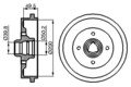 2x BOSCH 0 986 477 041 Bremstrommel hinten für AUDI SEAT SKODA VW