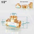 Messing Gewindefittings Verschraubung T-Stück Nippel Reduziert Winkel 1/2" 3/4"