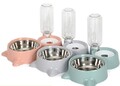 2 in 1 Automatisch Futterautomat Wasserspender Katzen Hunde Hundenapf Fressnapf