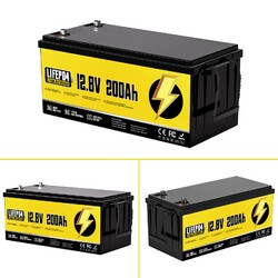 12V 200Ah Lithium LiFePO4 Batterie Akku für Wohnmobil Solaranlage Boot 200A BMS0% MwSt. bei § 12 Abs. 3 UStG*