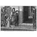 FINE ART A Roman Lady Returning From Making Purchases - Antique Print 1866