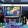 2+64G Android 14 Für VW Passat B7 2010-2015 Autoradio CarPlay GPS Navi BT5.0 DAB