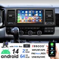DAB+ 64G Android 14 CarPlay Autoradio GPS Navi BT Für VW T6 Transporter Multivan