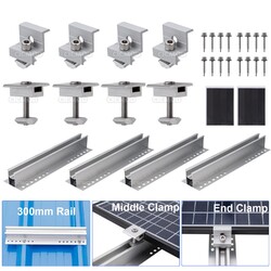 1-5X PV Montage Set Solarmodule Trapezblechdach Befestigung Solarpanel Halterung