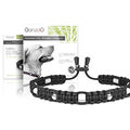 EM-Keramik-Halsband aus Paracord, Zier-Halsband für Hunde Größe XS - L, schwarz