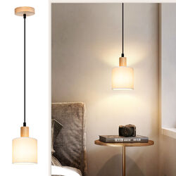 E14 Stehlampe Hängelampe ohne Glühbirnen mit Textil Lampenschirm Wohnzimmer