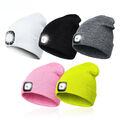 Wintermütze Mütze warme Strickmütze mit LED Licht aufladbar USB Beanie Portwest