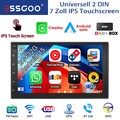 DAB+ Carplay 7" Autoradio Android 15 2+32G GPS NAVI WIFI SWC BT FM Doppel 2 DIN