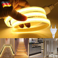 230V COB LED Streifen Stripe AN/AUS Lichtleiste Lichtband Wasserdicht Warmweiß