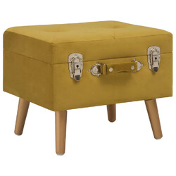 Sitzhocker mit Stauraum Hocker Sitzbank Sitzwürfel Fußhocker Truhe 40cm Samt