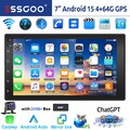 DAB+ Android 15 4+64G Carplay Autoradio 2 DIN GPS NAVI WiFi FM Bluetooth ChatGPT