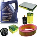 Motor-Öl 5L MANNOL Defender 10W-40 +MANN-FILTER für Renault Megane I  1.4 E