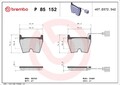 BREMBO Bremsbelagsatz, Scheibenbremse P 85 152X für AUDI