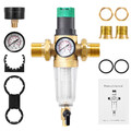 Wasserfilter Rückspülfilter 1 Zoll DN25 mit Manometer Druckminderer Feinfilter