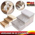 3 Stufen Katzentreppe Haustiertreppe Hundetreppe Aufstiegshilfe mit Bezug NEU