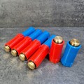 10 x Baustopfen mit Messinggewinde 1/2 Zoll BLAU/ROT Blindstopfen Abdrückstopfen