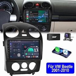 DAB+ Für VW NEW Beetle 2001-2010 KAM CarPlay Android 13 Autoradio WiFi GPS 4+64G