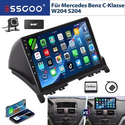 DAB+ Für Mercedes Benz C-Klasse W204 S204 32G Android Autoradio Carplay GPS KAM